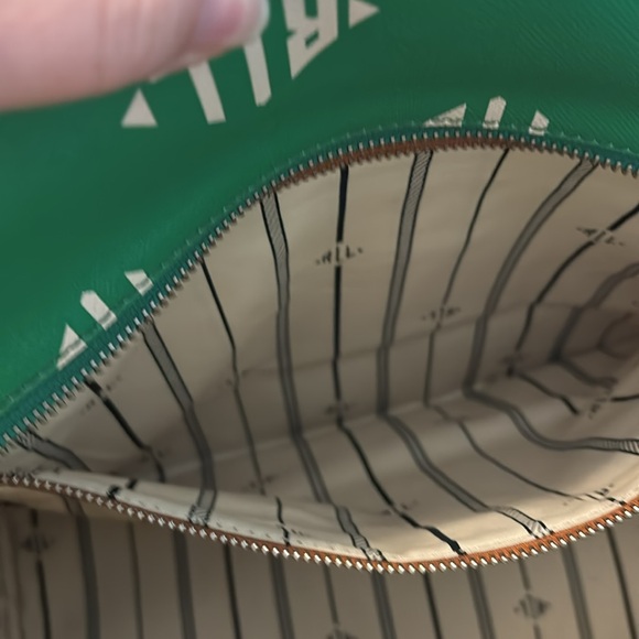 VTG Lauren by Ralph Lauren Caldwell Shopper in Lawn Green large logo tote bag - Picture 5 of 15